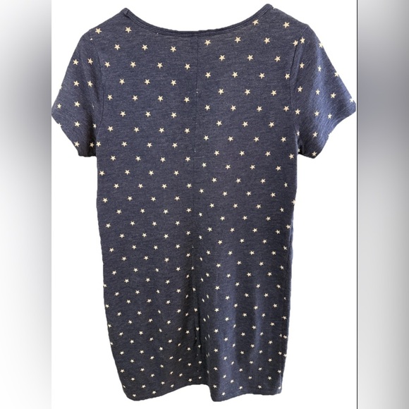 Women's Navy Star Print Top - Picture 1 of 4